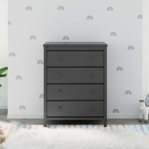 Storkcraft Alpine Cómoda De 4 Cajones Gris Certificado