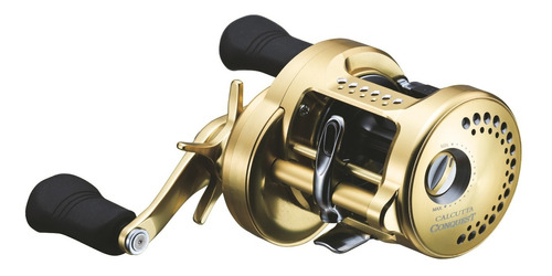 Carretel carretilha Shimano Calcutta Conquest CTCNQ301 esquerdo color dourado