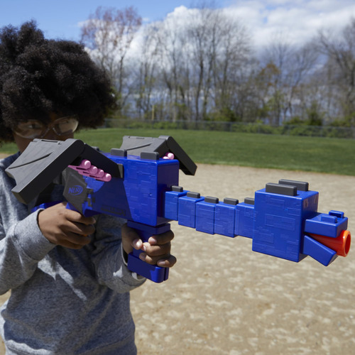 Blaster Nerf Minecraft Ender Dragon Con 12 Dardos De Espuma