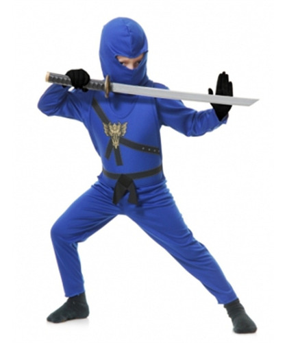 Disfraz Para Niño Ninja Vengador Azul Talla L (10-12)