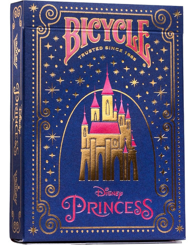 Disney Princesses: cartas de baralho de luxo, Rapunzel, cor traseira, idioma azul, personagem espanhol, Ariel