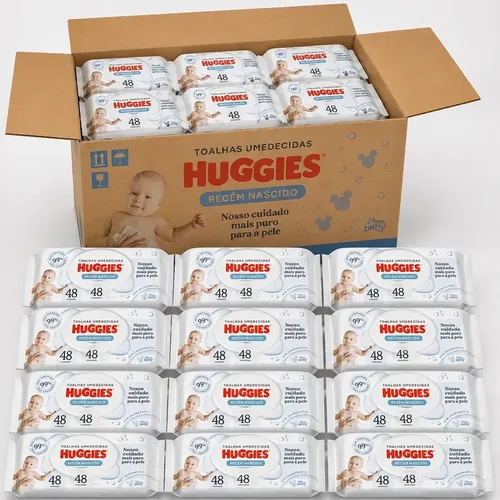 Lenço Umedecido Huggies Recém Nascido 12 pcts - 576 Unidades