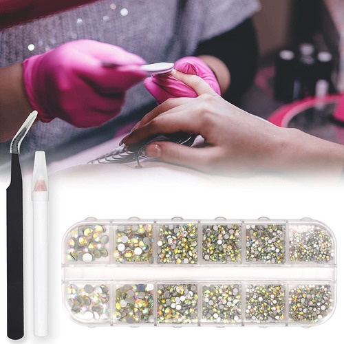 Piedra De Cristal Super Calidad Nail Art En Caja 2100 Pcs