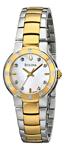 Reloj Bulova Para Mujer 98r168 De Cuarzo Con Esfera Blanca