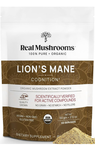 Real Mushrooms Lion's Mane Melena De León Polvo 60gr