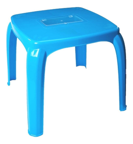 Mesa Mesinha Infantil Colorida Com 2 Cadeiras Para Crianças Cor Azul