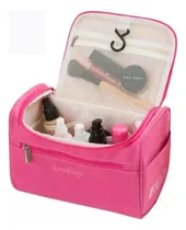Comprar Porta Cosmeticos De Viaje Rosa Lookmy | Bolso Neceser Con Percha De Colgar | Organizador De Maquillaje Y Cosméticos |