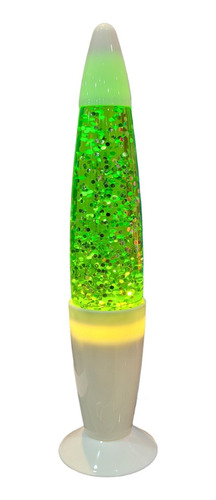 Lámpara De Lava Glitter De 33cm Plástico Luz Decorativa