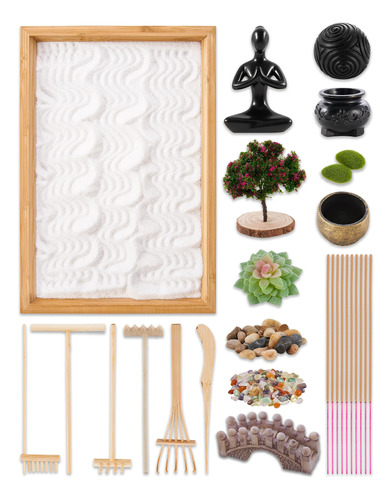 Zen Garden Kit - Mini Jardin De Arena Japones Para Escritori