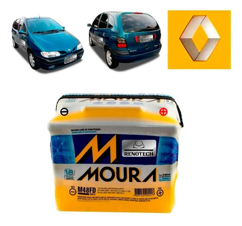 Bateria 12v 48 Amp Moura Scenic 1999 A 2009 7711238596