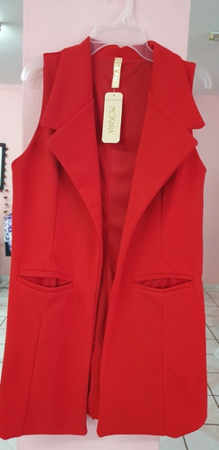 chaleco rojo mujer de vestir