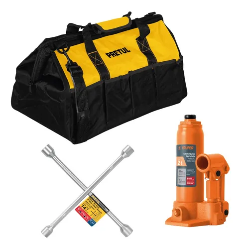 comprar Kit Gato De Botella 2 Ton + Maletin + Llave De Cruz 14¨