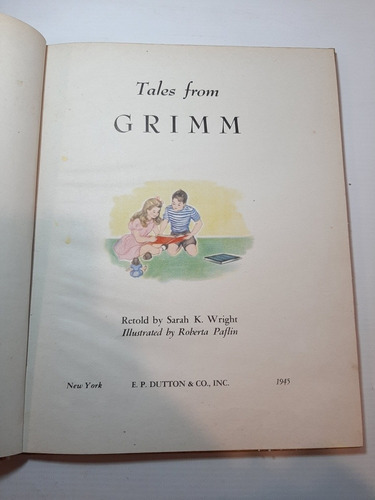 Antiguo Libro Cuentos De Grimm 1945 Ro 1136