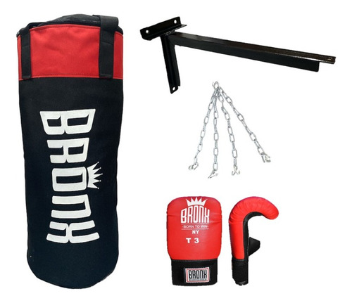 Bolsa De Boxeo Relleno 0.90 Mts + Guantines Kickboxing 