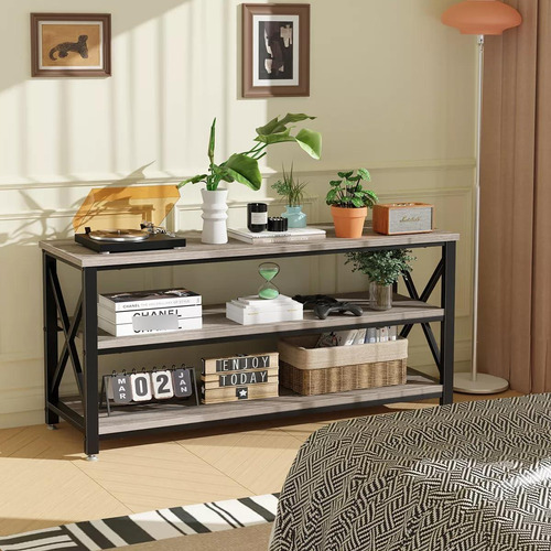 Mueble Para Tv Minimalista Centro De Entretenimiento Gris