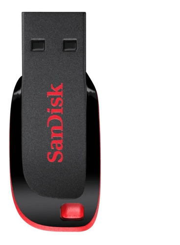 Imagen 3 de 3 de Pendrive Sandisk Cruzer Blade 64gb 2.0 Negro Y Rojo
