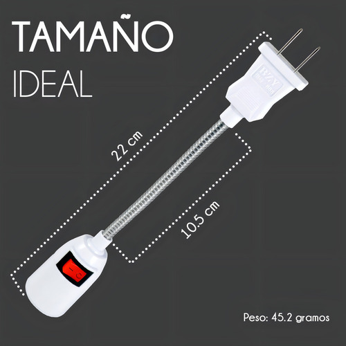 Socket Para Foco Con Clavija E27 Flexible Durable Y Calidad