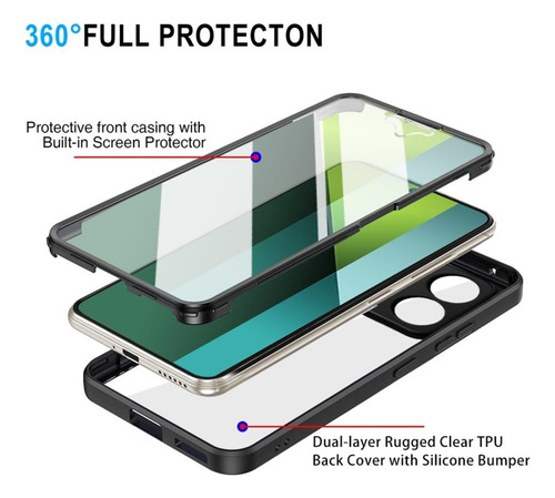 Funda De Cobertura Total Para Xiaomi Redmi Note 13 5g Para X