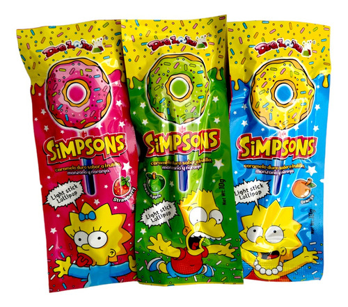 Chupetin Simpsons Luminoso Dra Loka X 30 Unidades