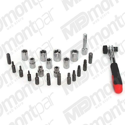 Jogo De Chave Catraca Torxs Soquetes 24 Peças Lee Tools