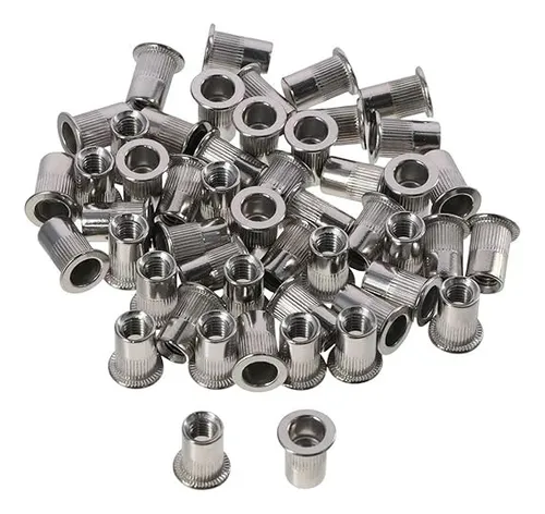 comprar 50 Tuercas Remache M6 De Cabeza Plana De Acero Inoxidable