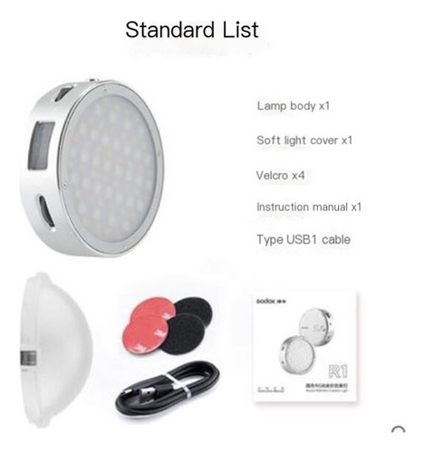 Luz De Relleno Led,cámara A Todo Color Rgb,compacta Portátil