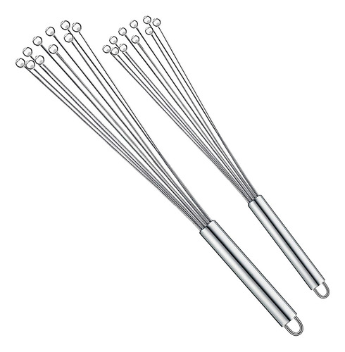Juego 2 Batidores Acero Inoxidable Cocinar,(25,4 Cm+30,5 Cm)