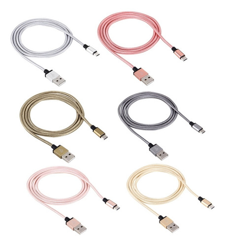 Cabo De Dados Micro Usb Para Usb 2.0 Em Ouro Amarelo Claro D