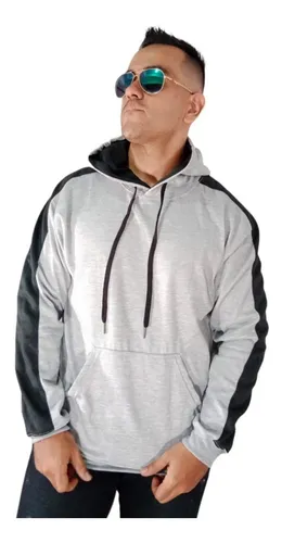 Buzo negro liso con capucha para estampar sale