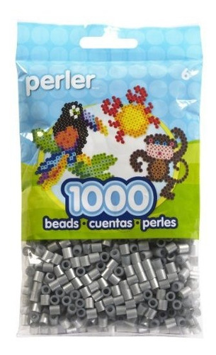 Canutillos  Para Artesanias Perler Beads 1000u Plata