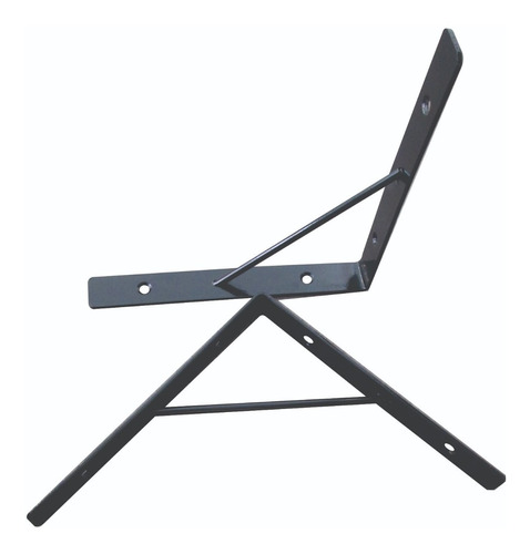 Par Soporte Pie Amigo Reforzado Para Repisas 12 Cm Negro