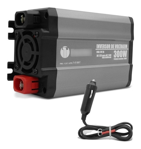 Inversor De Voltagem Tech One 300w 12v Para 220v Modificada