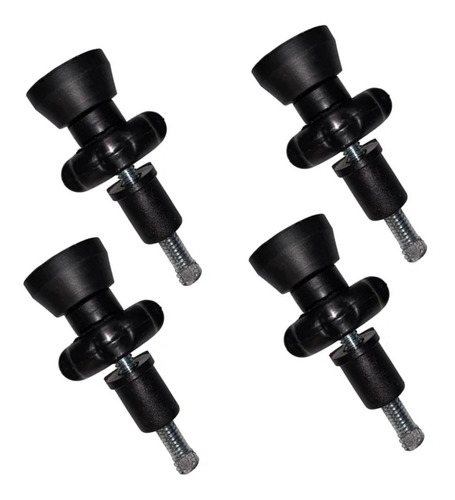 Kit Manipulo 4 Peças Para Cerca Grade/portão Proteção Pet Cor Preto