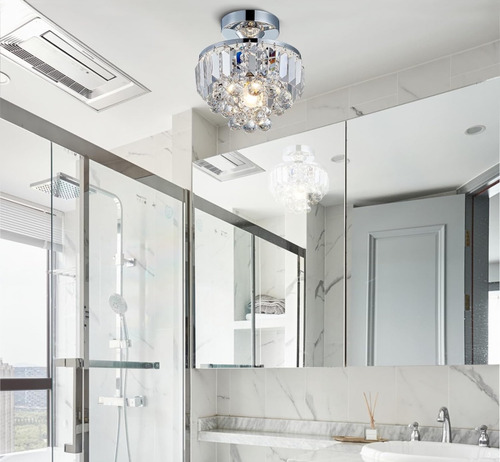 Lámpara Candelabro Colgante Techo E26 E27 Cristal Preciosa