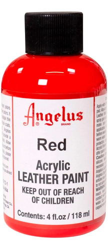 Pintura Acrílica Angelus 4 Oz ( 1 Pieza ) Color Red