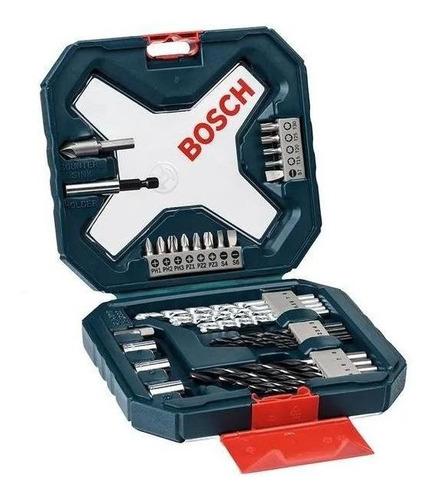 Set Brocas Puntas Bosch Madera Metal Concreto 34 Piezas