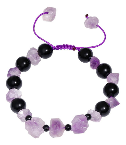 Xhuuu Pulsera De Obsidiana De Cuarzo Drusy Sin Procesar Para