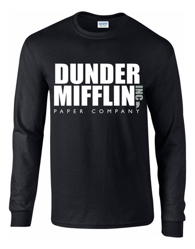 Playera Dunder Mifflin, Cuello Redondo Manga Larga