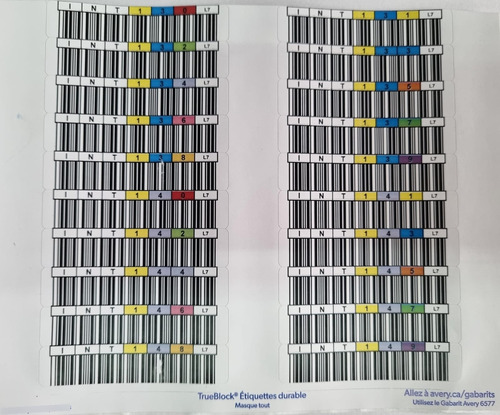 Etiqueta De Codigo De Barras Para Data Cartridge Lto7 Unidad