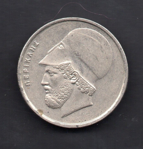 Moeda Grécia Pericles 20 Apaxmai 1986 31 Mm