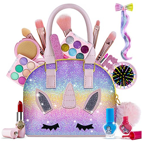 Kit De Maquillaje Niños Bolso De Unicornio Colorido, J...