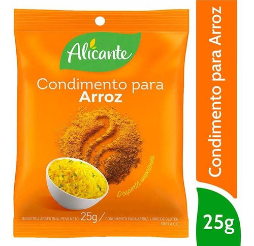 Pack X 10 Unid Condimento Arroz   25 Gr Alicante Condimento