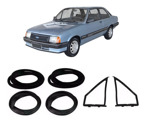 Kit Borracha Vidro Chevette 85 A 94 Especial