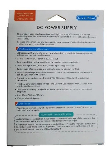 Deek-robot Mini Dc Power Supply 0.8v 20v