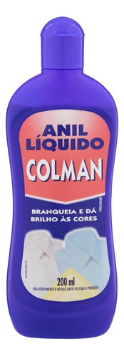 Anil Líquido Colman Branqueador - Frasco 200ml