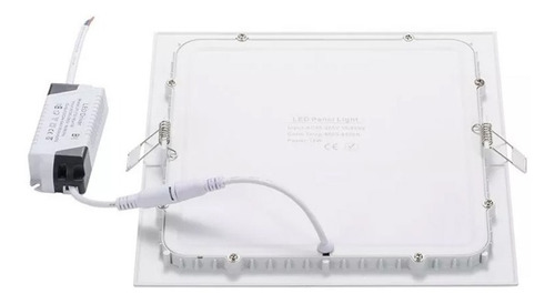 Imagen 2 de 8 de Panel Led 18w Spot Embutir Cuadrado Luz Calida Fria 1500 Lm
