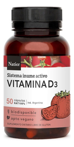 Vitamina D3 Natier Sistema Circulatorio 50 Capsulas 