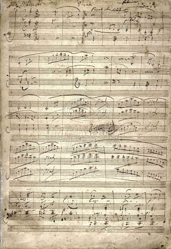 Cuadro Bastidor Partitura Musical Sonata 10 Beethoven 73x50