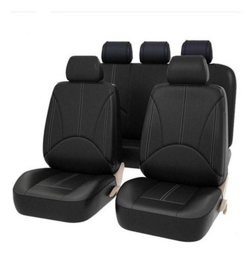 . 9pcs Lujo Pu Cuero Auto De Asiento Cubierta Universal .