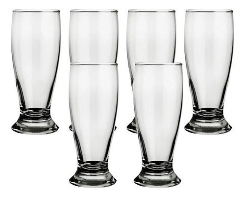 Jogo 6 Copos Vidro Tulipa Cerveja Taça Chopp